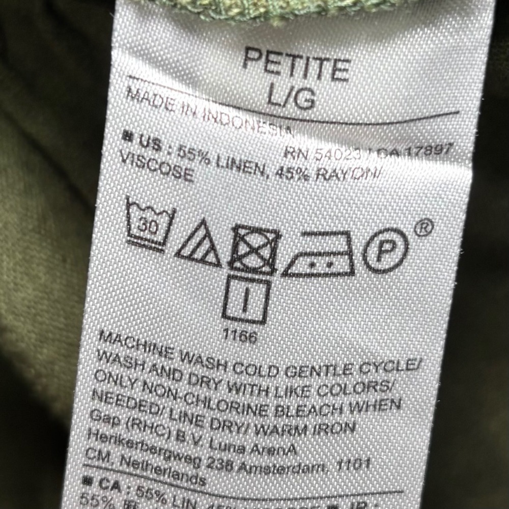 Banana Republic Olive Green Linen Blend Utility Romper Large Petite LP - Picture 7 of 12